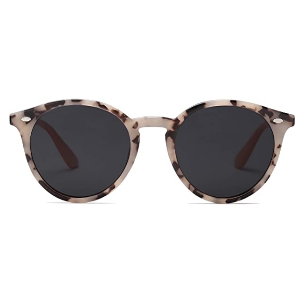 💫Tortoise Beige Round Polarized Sunglasses for Women Men Classic Vintage - Picture 3 of 3